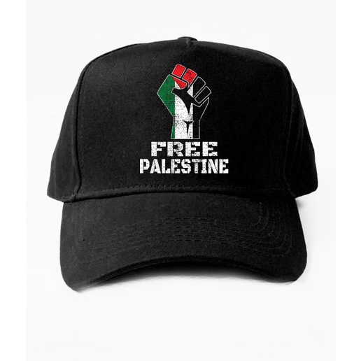 Topi Baseball Palestina Free Palestine raised fist logo