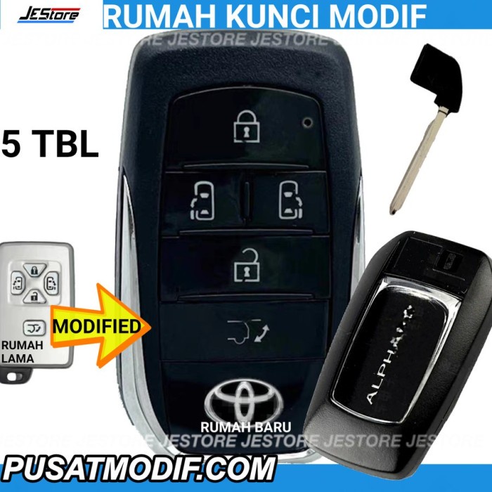 ALPHARD CASING KUNCI REMOTE KEY RUMAH KUNCI MODIF ALPHARD TOYOTA KUNCI