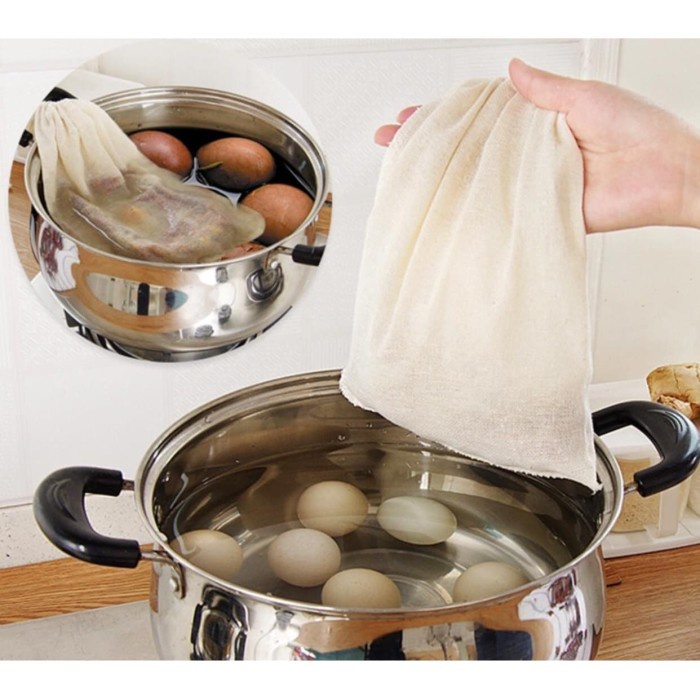 JTTOP" COTTON MUSLIN DRAWSTRING BAG/SARING SERUT KAIN KATUN REBUSAN REMPAH