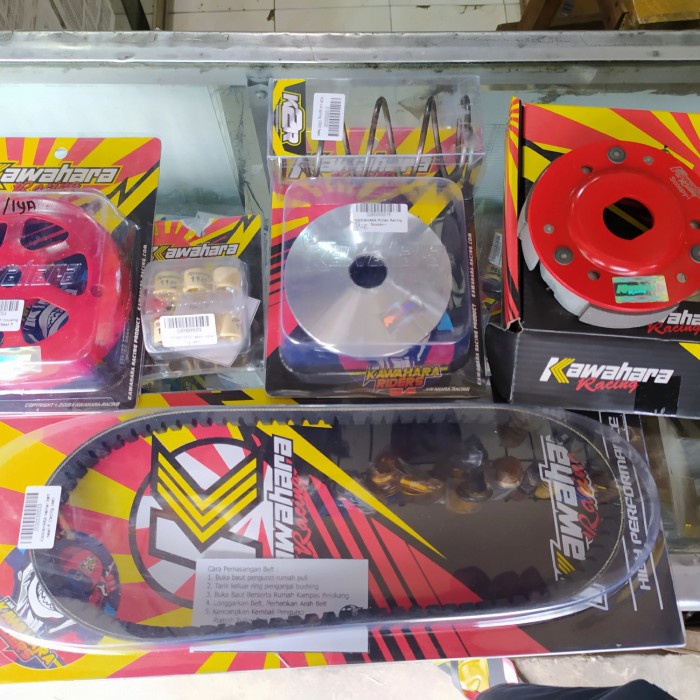 Paket Upgrade Cvt Fullset Kawahara Racing Beat Karbu, Scoopy Karbu