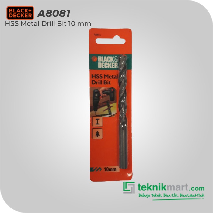 Black & Decker Mata Bor Metal Hss Drillbit Black