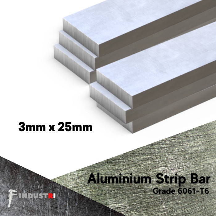 Plat Strip Alumunium 3mm x 25mm Plat Aluminium dural 6061 1cm