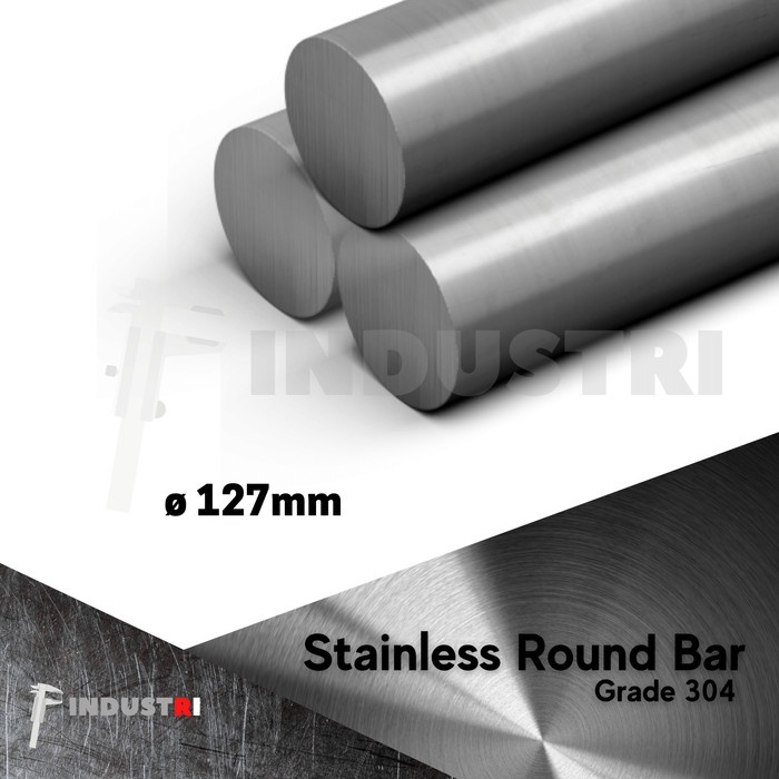 AS SUS 304 diameter 127mm ( 5 inch) AS besi stainless per 1 cm