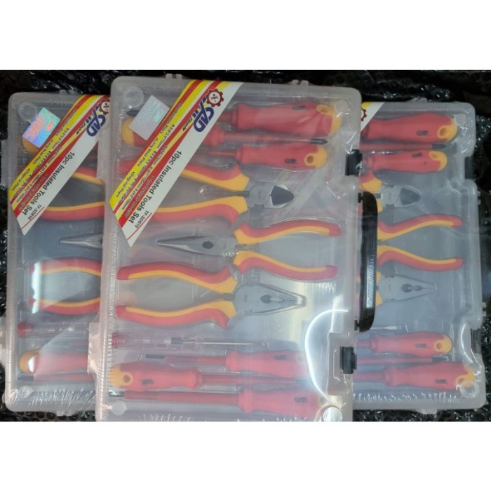 obeng tang listrik set 10pcs obeng listrik test pen 1set