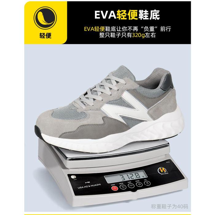 Sepatu safety import pria wanita safety shoes anti paku ujung besi berat ringan