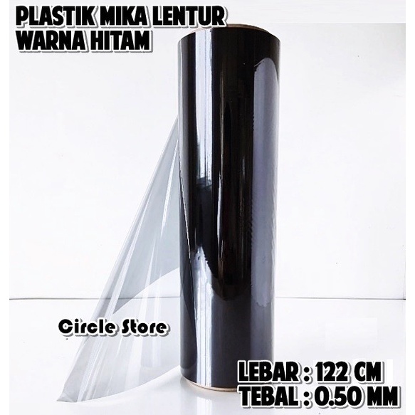 Plastik Mika Lentur Flexible PVC Hitam Lebar 122cm Tebal 0.50mm