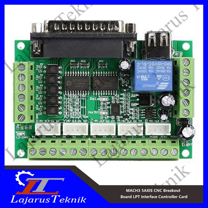 BeliYukzzz- MACH3 5AXIS CNC Breakout Board LPT Interface Controller Card