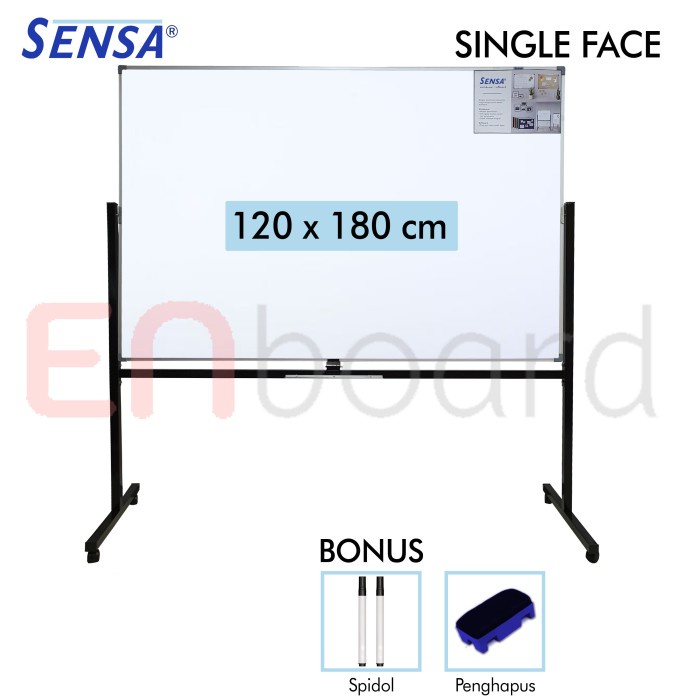 

Kualitas No1 Papan Tulis Whiteboard Standing Single Face Sensa 120 X 180 Cm