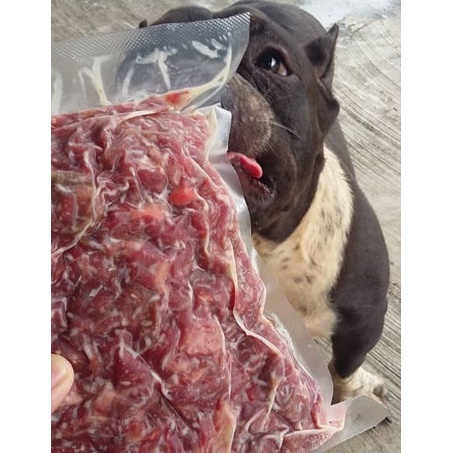 Rumahbully Smoke Beef Dog Cat Raw Food - 1KG - Makanan Anjing