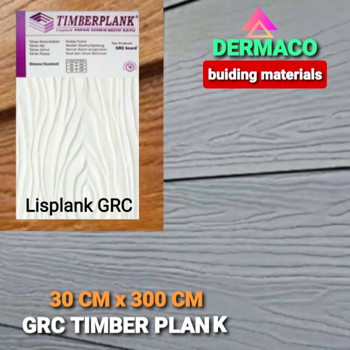yukCheckoutaja- LISPLANG GRC 30 CM / GRC TIMBER PLANK URAT KAYU / PAPAN GRC 30 CM x 3M