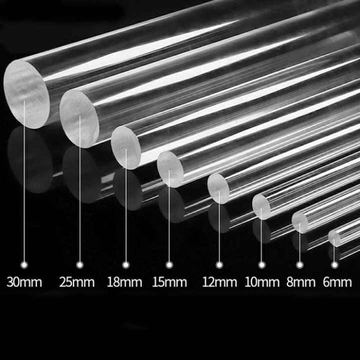 Akrilik Rod Bening 5mm - Akrilik Batangan Padat
