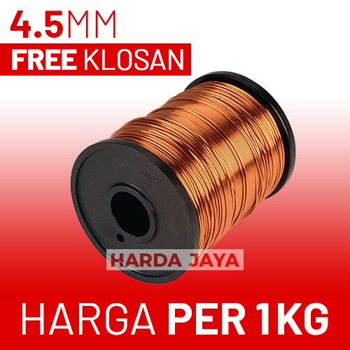 KAWAT EMAIL TEMBAGA 4.5MM KILOAN, COPPER WIRE GULUNG DINAMO KG 4,5MM