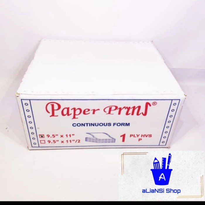 

Terbaru!! Continuous Form 9,5" X 11" (1 Ply) - Merk Paperpryns Cod