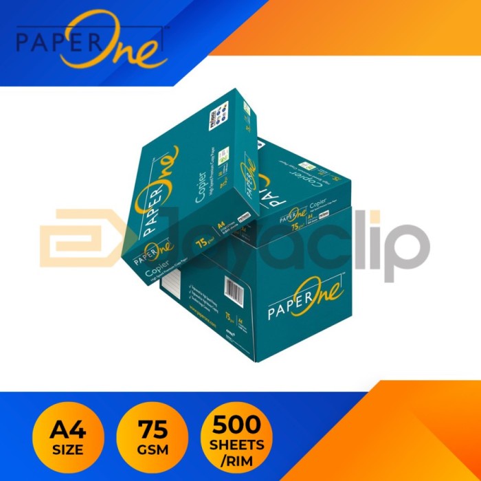 

Barang Terlaris Kertas Hvs Paperone A4 75 Gr (Gojek/Grab) Packing Aman