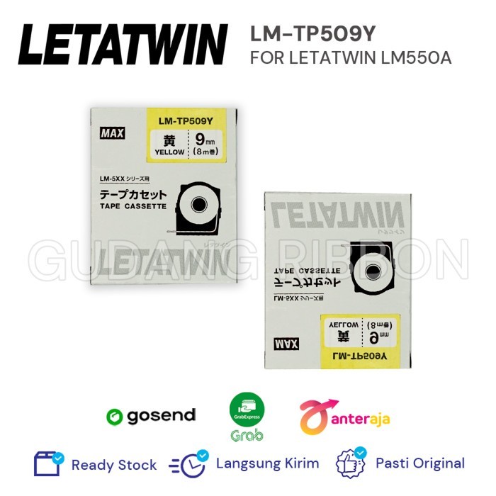 

Barang Terlaris Pita Tinta Tape Cartridge Ink Label Max Letatwin 9Mm Yellow Lm-Tp509Y Cod