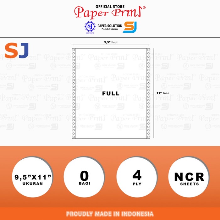

Produk Terbaru Sj Orange Kertas Continuous Form 4Ply Ncr 9,5" X 11" Packing Aman