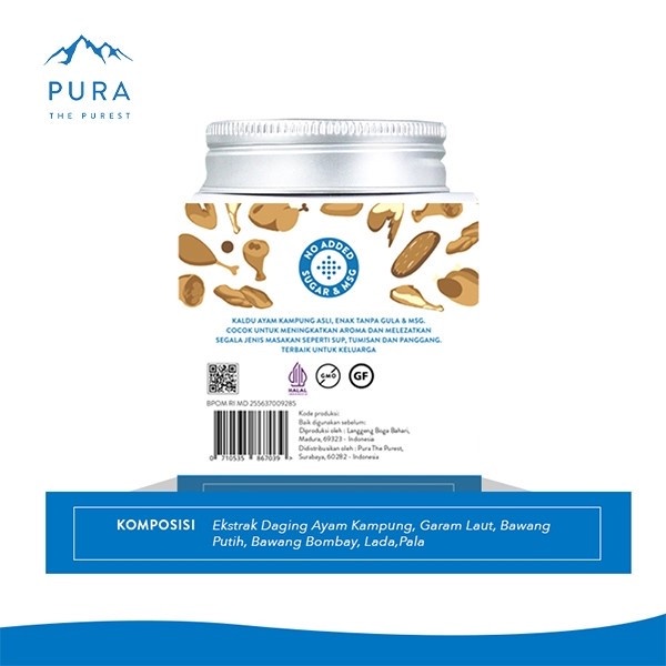 

Pura Kaldu Asli Bumbu Kaldu Ayam (100gr)- Chicken Seasoning Powder-Kaldu Mpasi No Msg - BB Booster