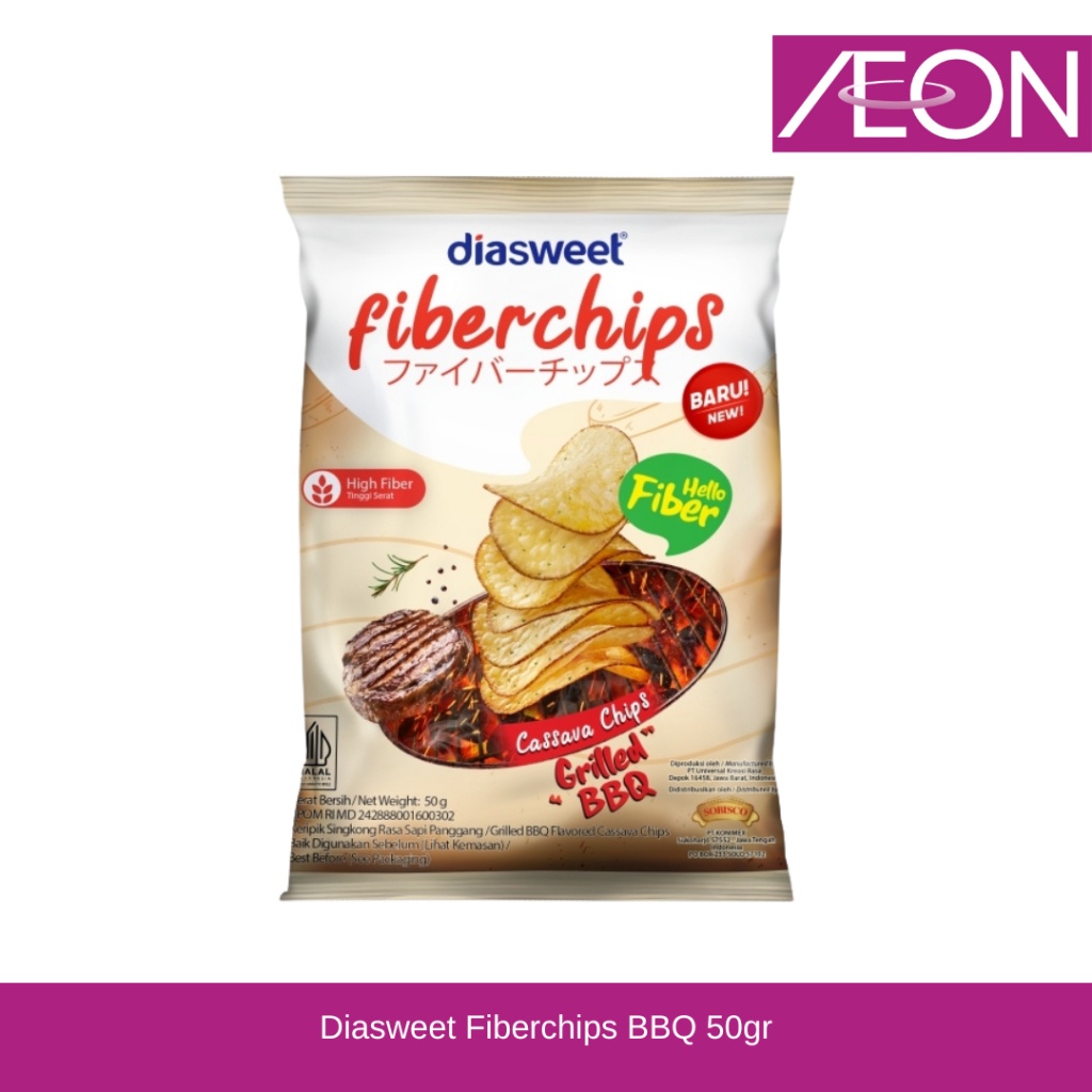 

Diasweet Fiberchips Grilled BBQ 50gr