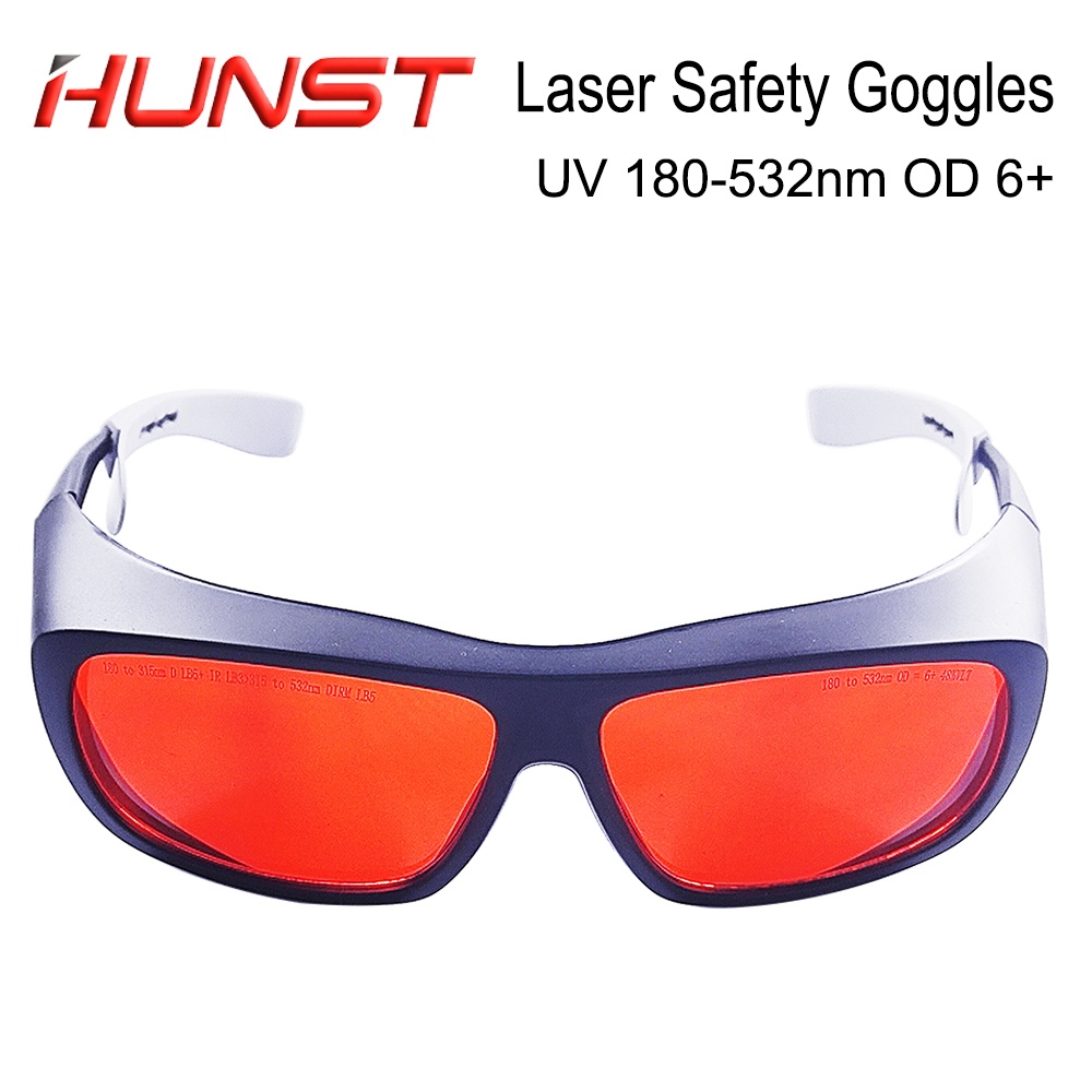 HUNST OD 6+ Professional Laser Glasses Protective Goggles for 355nm UV Laser 450nm Blue Laser and 52