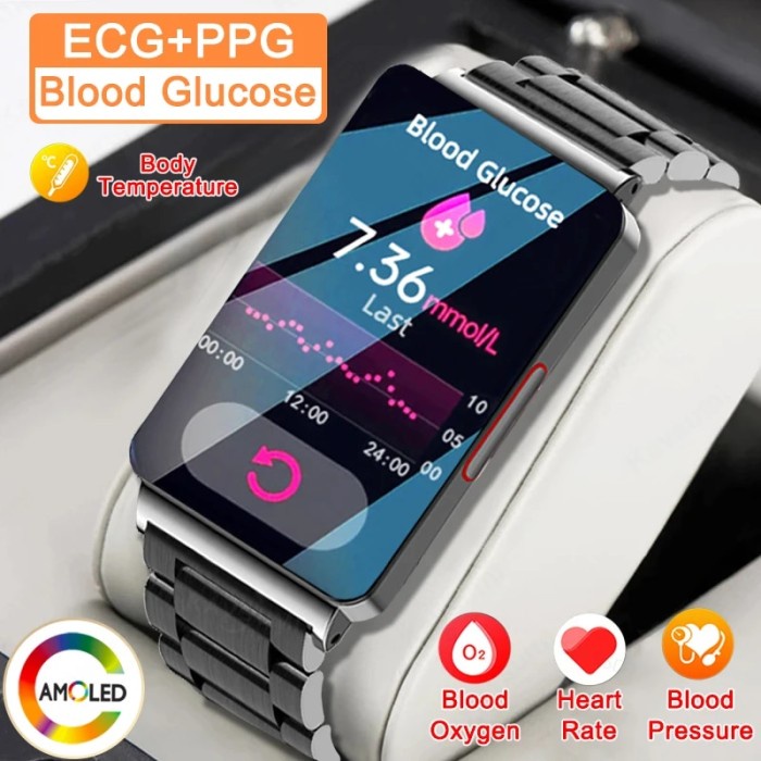 2023 New Health Monitor Smartwatch Men Blood Glucose Blood Pressure