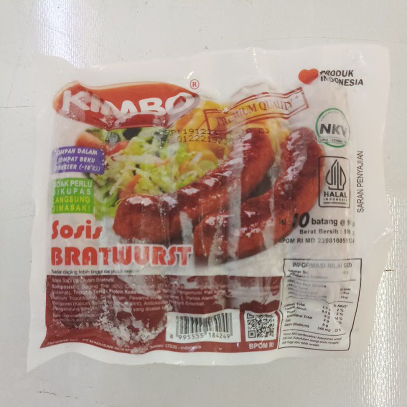 

KIMBO MINI BRATWURST ORIGINAL 10S 500GR