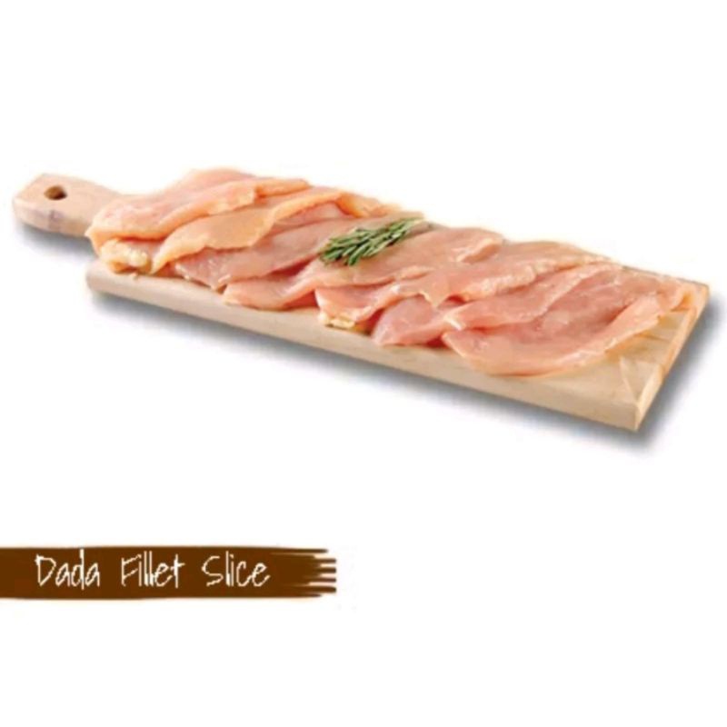 

slice filet dada ayam fresh kualitas super