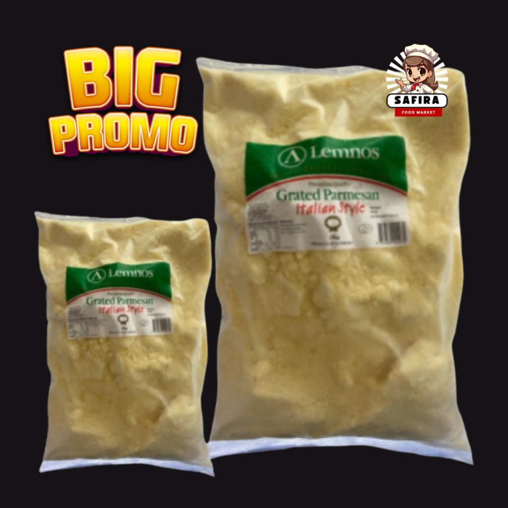 

LEMNOS Keju Parmesan Impor 250gr / Bubuk Repack ..