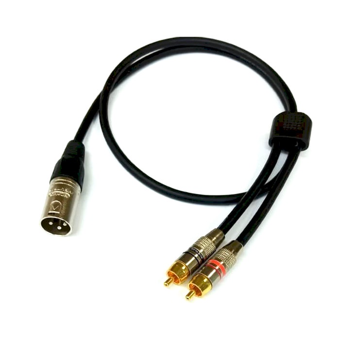 Kabel jack xer to RCA/jack canon male to RCA stereo 5meter