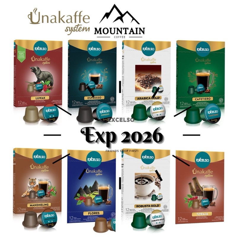 

Excelso unakaffe capsule kopi kapsul unakaffe all varian 6gr 12pods