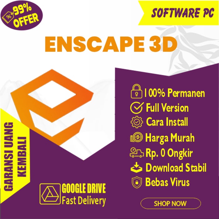 [WIN/MAC] ENSCAPE 3D V4 + FULL ASSETS LIBRARY WIN PERMANEN