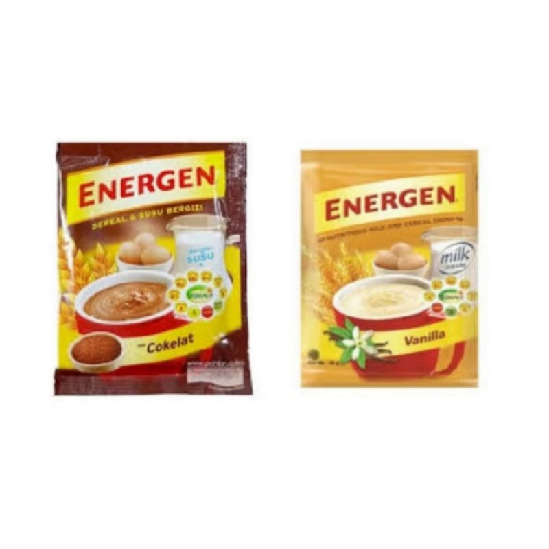 

energen susu sereal vanila coklat renceng isi 10 sachet murah 1000an grosir
