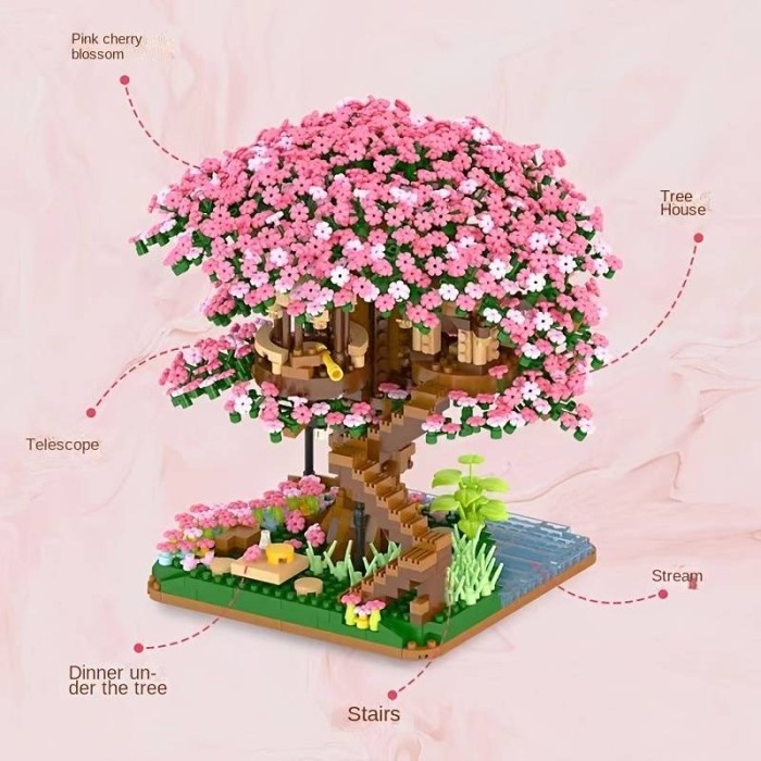 Product Laris Brick Block Pohon Sakura Mini