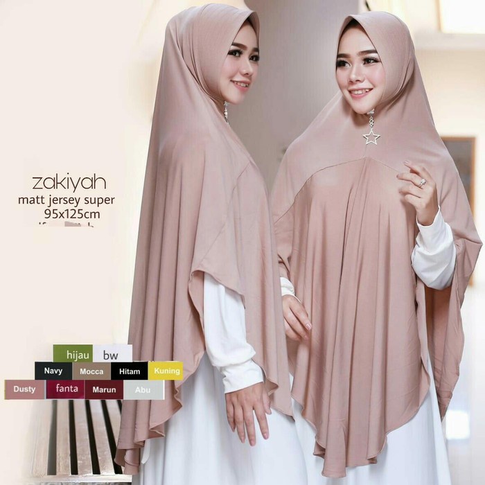 Yuksist- Hijab Jilbab Syari Jersey Super Adem Tebal Pet Antem KHIMAR ZAKIYA