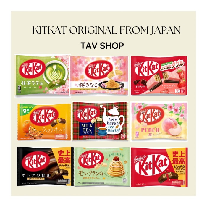 

SALE !!! NESTLE KITKAT ORIGINAL FROM JAPAN (IMPORT JEPANG) KITKAT MINI READYY