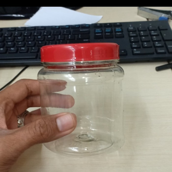 Toples bulat plastik 1/2 liter / toples ikan cupang / aquarium soliter