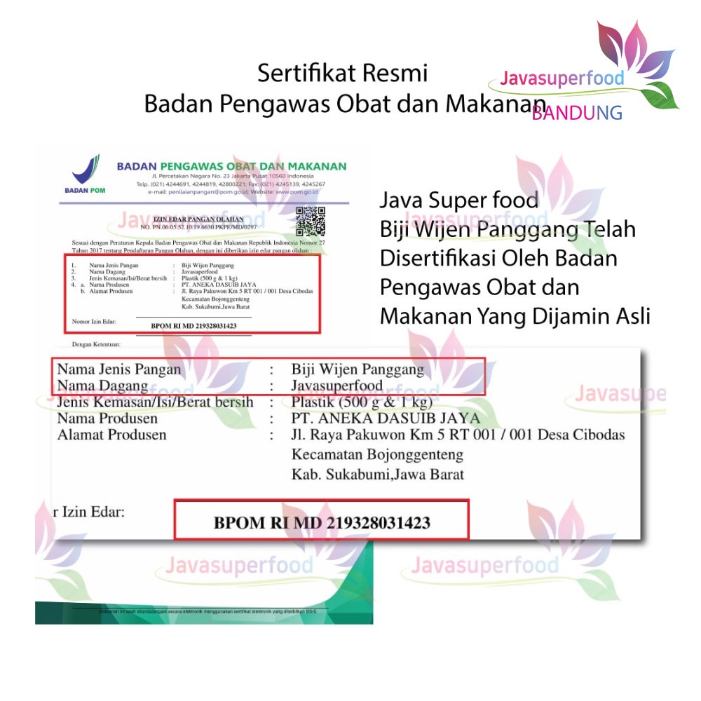 

Biji Wijen Panggang / Sesame Seeds Roasted 500g