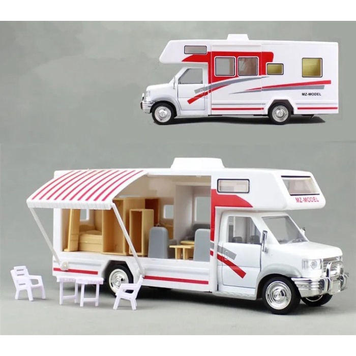 22cm Motorhomes Morto Home Coach Camper Van Model Diecast
