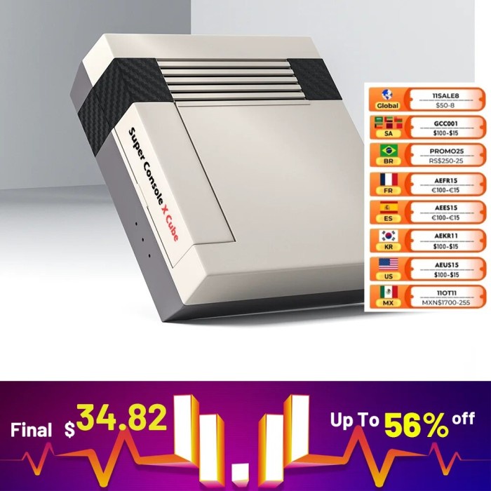 Kinhank Video Games Consoles Super Console X Cube Retro Game Console