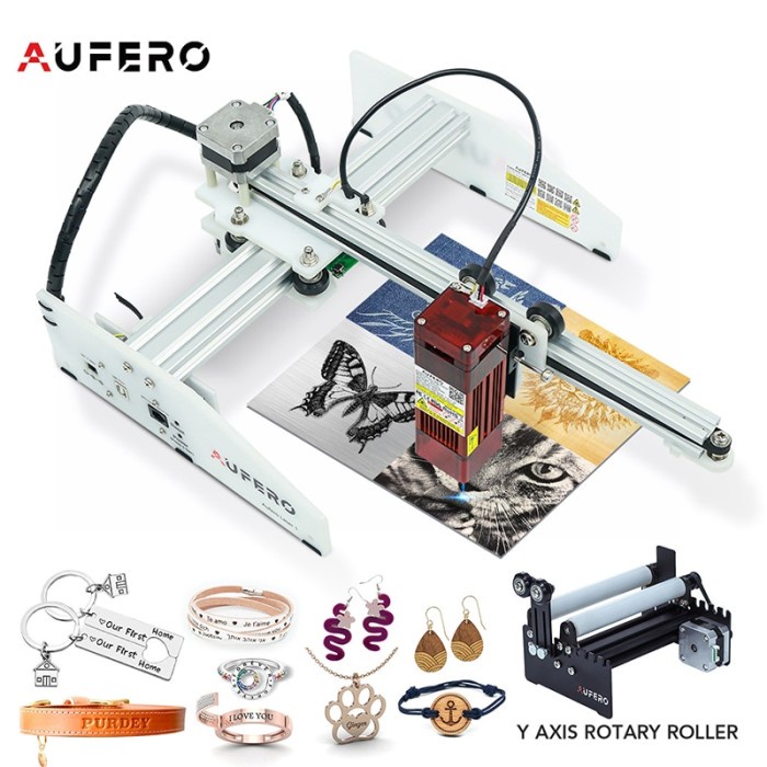 Beginner Portable Laser Engraver Cutter With Rotary Roller Aufero