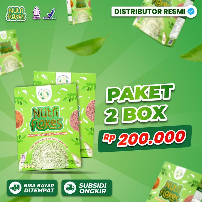

2 Box Nutriflakes Original Sereal Umbi Garut Bantu Radakan Masalah Lambung Good Quality