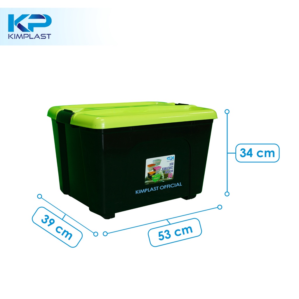 FREE ONGKIR KIMPLAST BOX CONTAINER 50 LITER HITAM/ BOX SERBAGUNA/ BOX CONTAINER PLASTIK