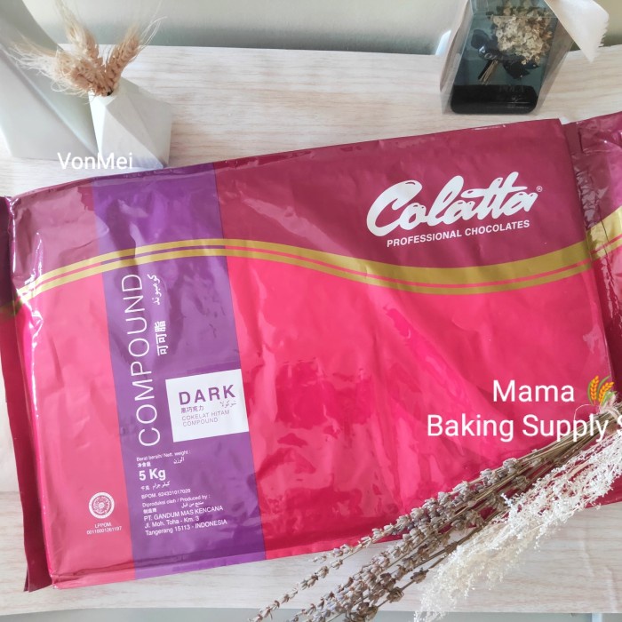 

Ready" Colatta Chocolate Compound Dark Cokelat Coklat Hitam 500 Gr Repack