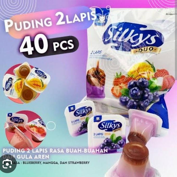 

Ready" Silky Puding 2 Lapis Silkys Puding Pudding 2 Lapis Kiloan Isi 40 Jelly