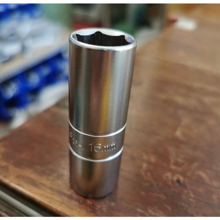 Mata Sock Busi TEKIRO 16 mm DR 1/2 Kunci Busi 16mm Kepala Sock Busi 16