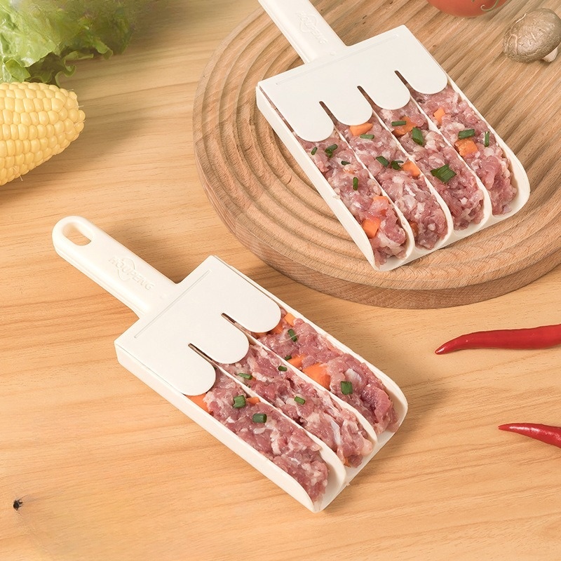 Kitchen four-piece meatball maker Fish balls Meatball moulds Shrimp sliders Meat stuffing processor