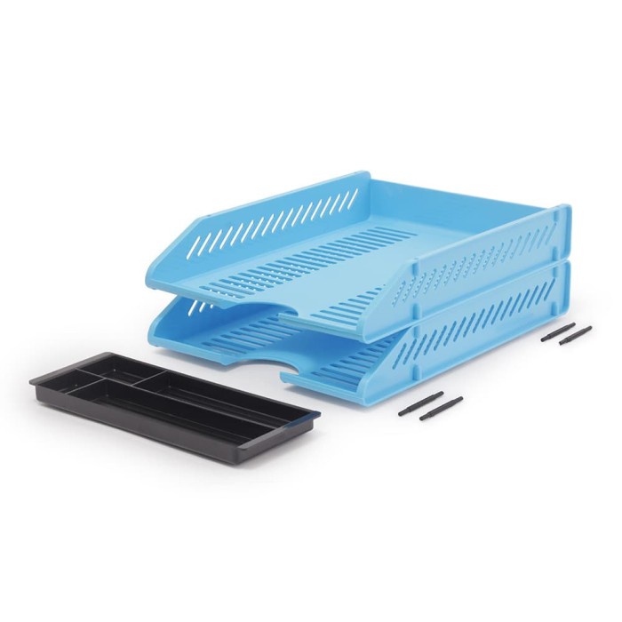 

BARANG TERLARIS Bantex Letter Tray Set Sky Blue #9872 23