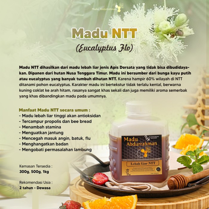

BARANG TERLARIS Madu Abdurrahman (1Kg) 100% ASLI & MURNI Raw Honey