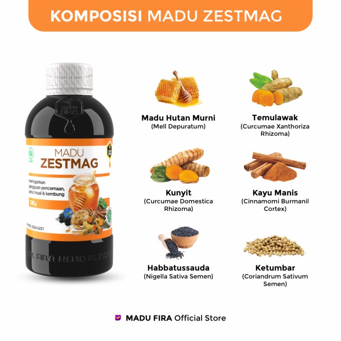 

BARANG TERLARIS MADU ZESTMAG 280gr - Membantu Atasi Maag dan Asam Lambung