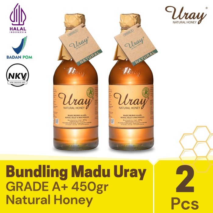 

BARANG TERLARIS Bundling 2 Pcs Madu Uray Natural Honey 450gr - Madu Hutan Murni