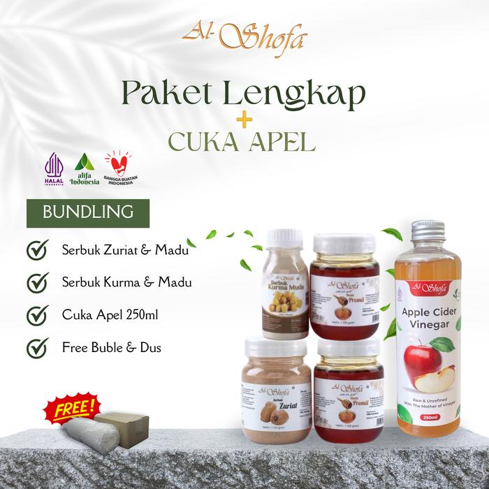 

BARANG TERLARIS Kurma Muda 60gr + Serbuk Zuriat 125gr + 2 Madu 250ml + Cuka Apel 250ml Free Kardus